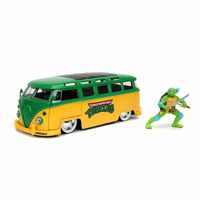 Playset Teenage Mutant Ninja Turtles Leonardo & 1962 Volkswagen Bus 2 Piese