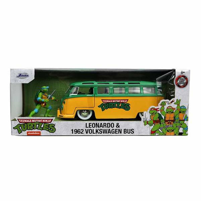 Playset Teenage Mutant Ninja Turtles Leonardo & 1962 Volkswagen Bus 2 Piese