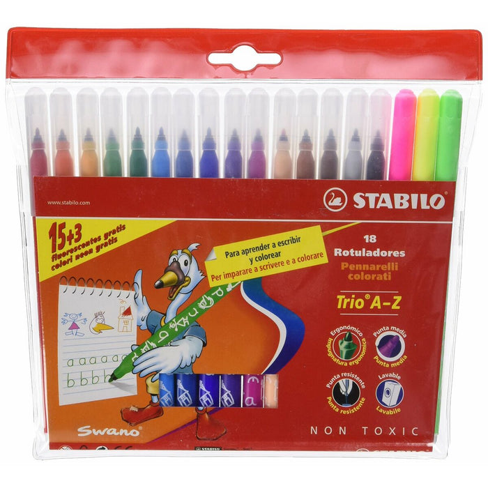 Set de Carioci Stabilo 378/1-18-01 Multicolor (18 Piese)