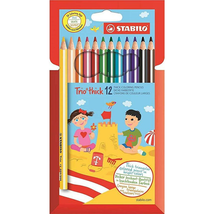 Creioane culori Stabilo Trio Tick Multicolor (6 Unități)
