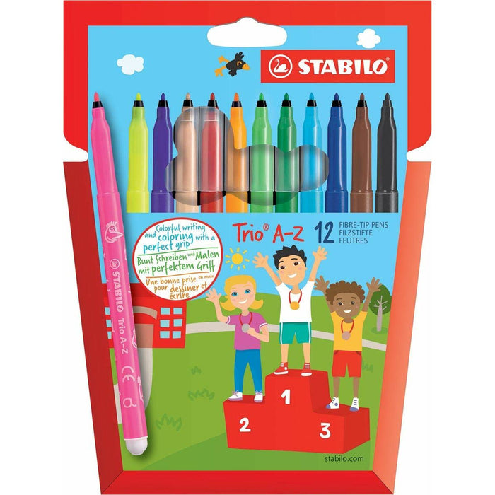 Set de Carioci Stabilo Trio AZ Multicolor (6 Unități)