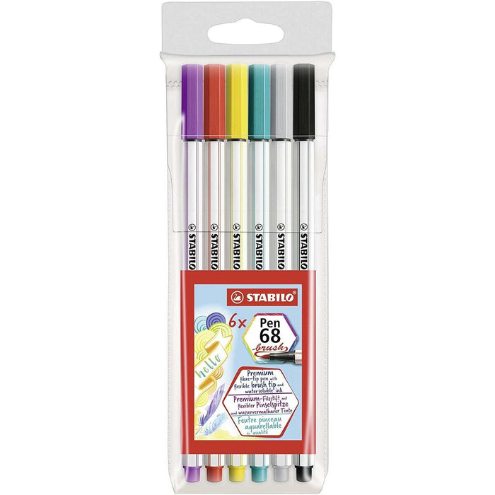 Set de Carioci Stabilo Pen 68 Brush Multicolor (10 Unități)