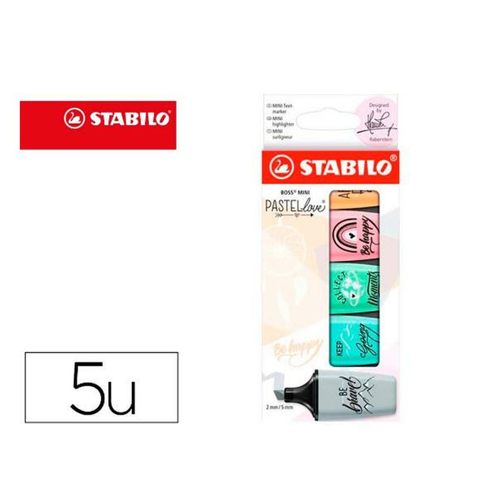 Marker Stabilo 07/05-29-10 Multicolor (5 Unități)