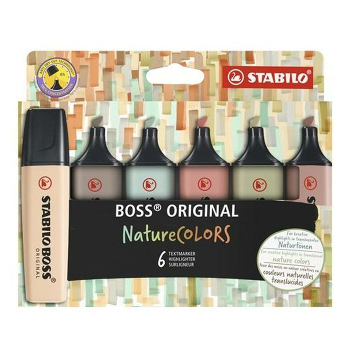 Set de Markere Fosforescente Stabilo Boss Nature Colors Multicolor (5 Unități)