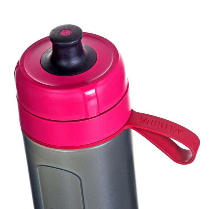 Sticlă cu Filtru de Carbon Brita Fill&Go Active Negru Roz 600 ml