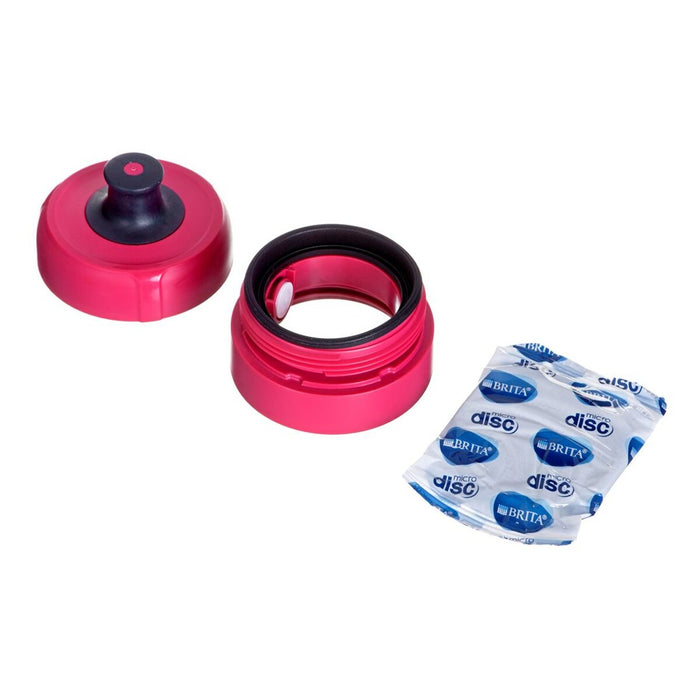 Sticlă cu Filtru de Carbon Brita Fill&Go Active Negru Roz 600 ml