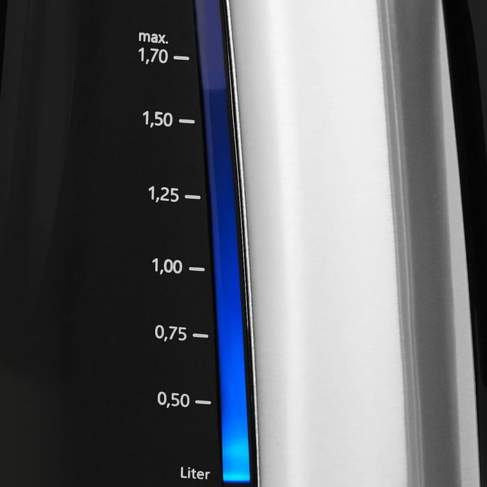 Fierbător de Apă și Ceainic Electric Melitta LOOK AQUA DELUXE BLACK EU Negru/Argintiu Oțel inoxidabil 2400 W 1,7 L