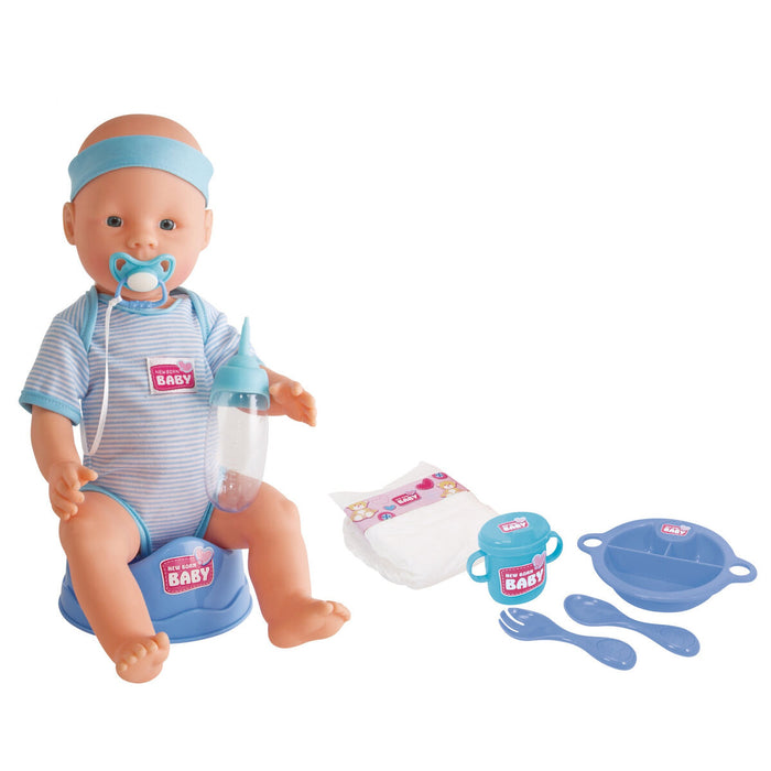 Păpușă bebeluș cu accesorii Simba New Born Baby 43 cm