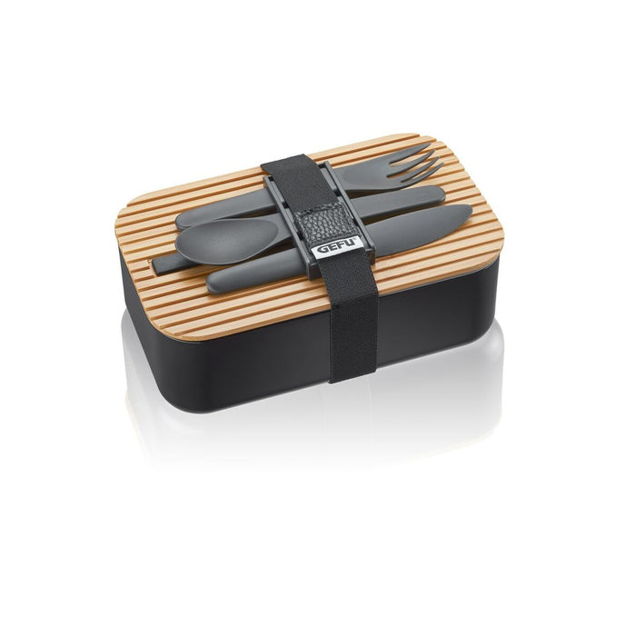 Cutie pentru Prânz Gefu G-12376 Negru 1 L Oțel inoxidabil Plastic Dreptunghiular