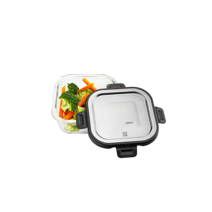 Cutie pentru Prânz Gefu G-12756 Transparent Oțel inoxidabil Plastic Sticlă borosilicată Dioxid de siliciu 1 Piese 500 ml