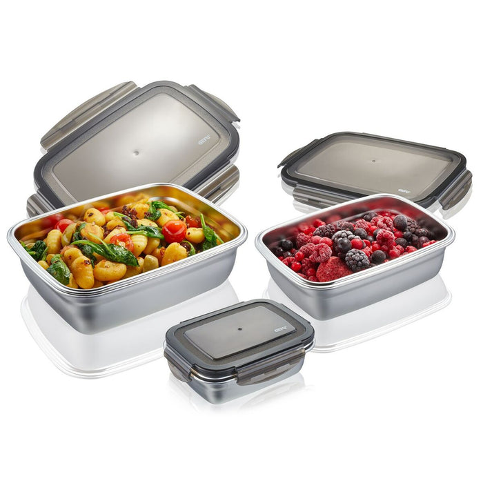 Set de Cutii pentru Prânz Gefu G-89522 Oțel inoxidabil (3 Unități)