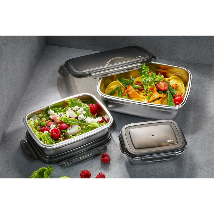 Set de Cutii pentru Prânz Gefu G-89522 Oțel inoxidabil (3 Unități)