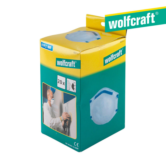 Mască Wolfcraft 4837000 Rezistent la praf 20 Piese FFP2