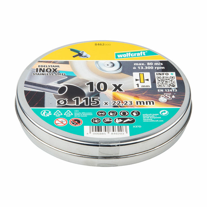 Discuri de tăiere Wolfcraft 8462000 Ø 115 mm (10 Unități)