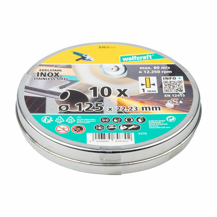 Discuri de tăiere Wolfcraft 8463000 Ø 125 mm (10 Unități)