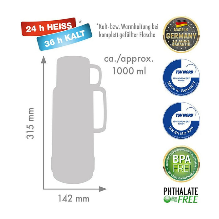 Termos Rotpunkt Borgoña Bourgogne Castaniu Plastic 1 L