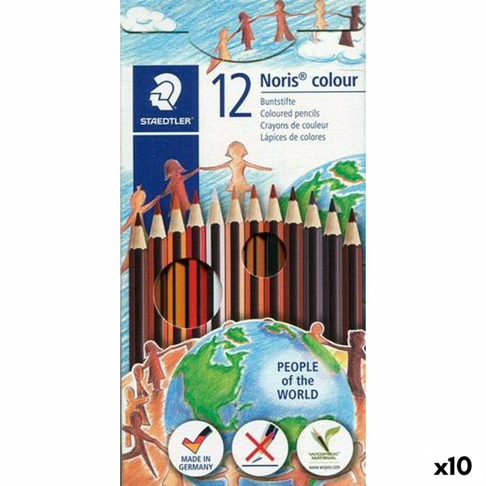 Creioane culori Staedtler Noris Colour Wopex Set 12 Piese (10 Unități)