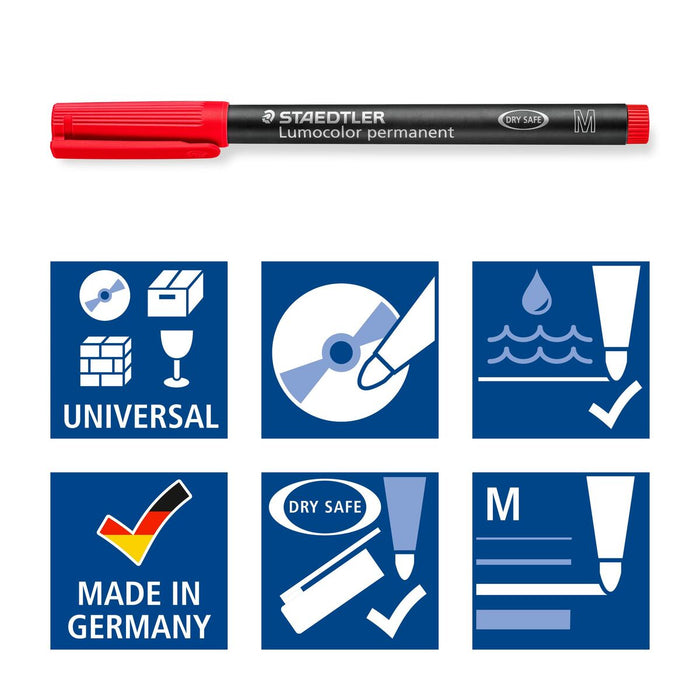 Marker permanent Staedtler 317 C14 1 mm Multicolor