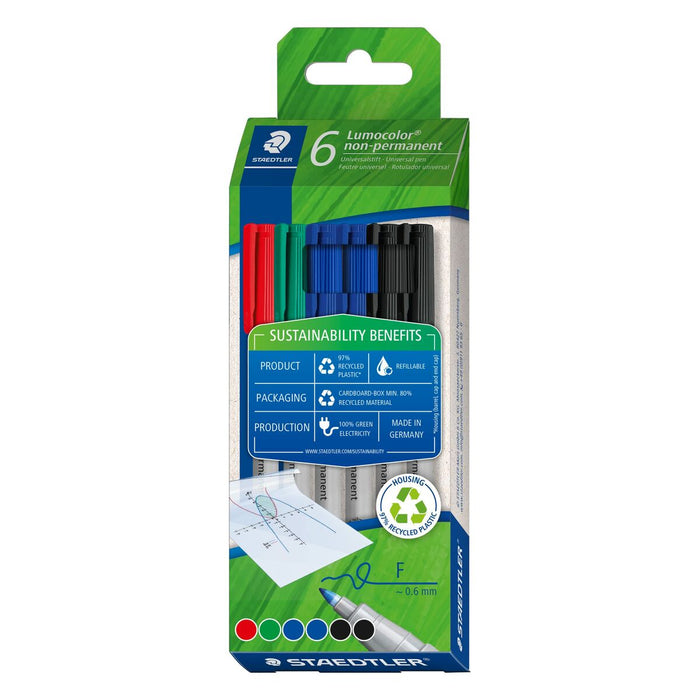 Set de markere Staedtler Lumocolor 6 Piese Multicolor