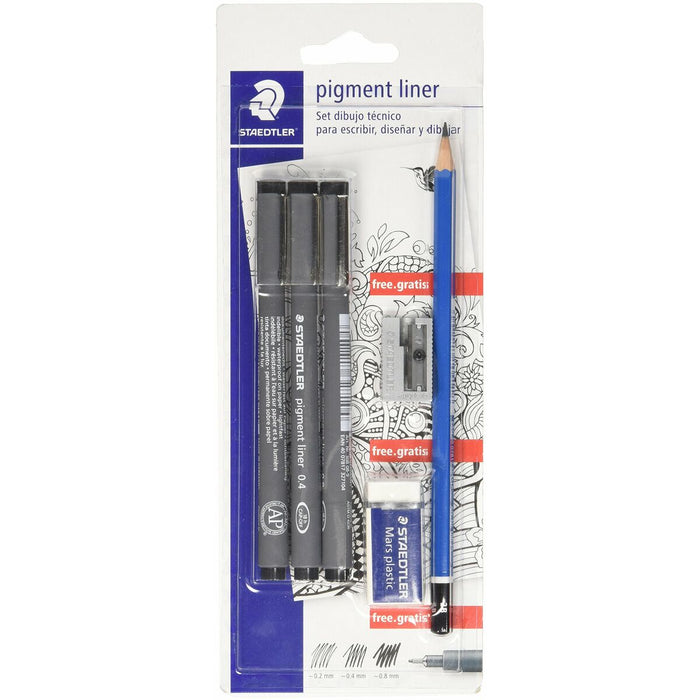 Marker permanent Staedtler 308 SBK3P2 Negru (3 Piese)