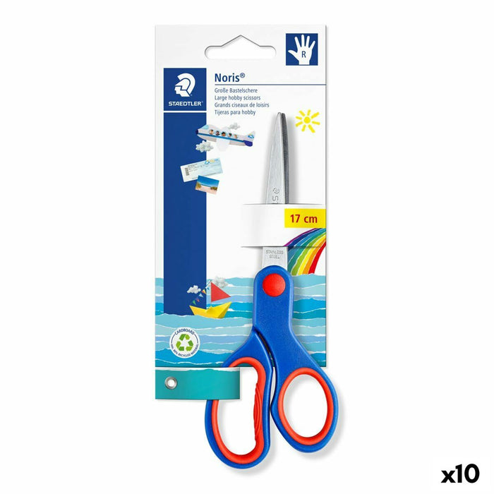 Foarfeci Staedtler Noris Albastru Oțel inoxidabil 17 cm (10 Unități)