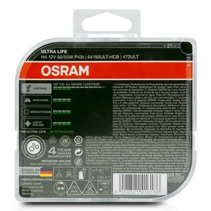 Bec auto Osram Ultra Life H4 12V 60/55W