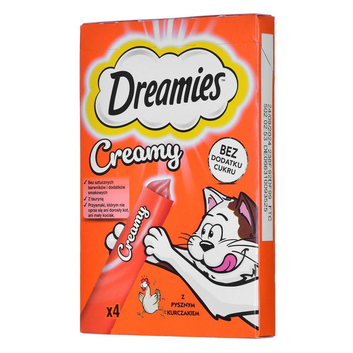 Snack for Cats Dreamies Creamy 4 x 10 g Pui