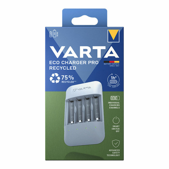 Încărcător de baterii Varta Eco Charger Pro Recycled 4 Baterii