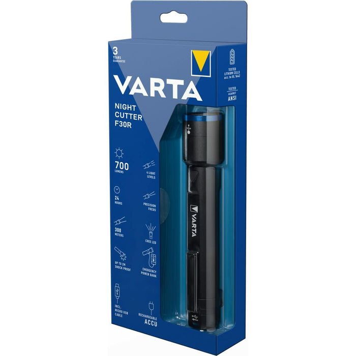 Lanternă LED Varta Night Cutter F30R Power Bank 700 lm