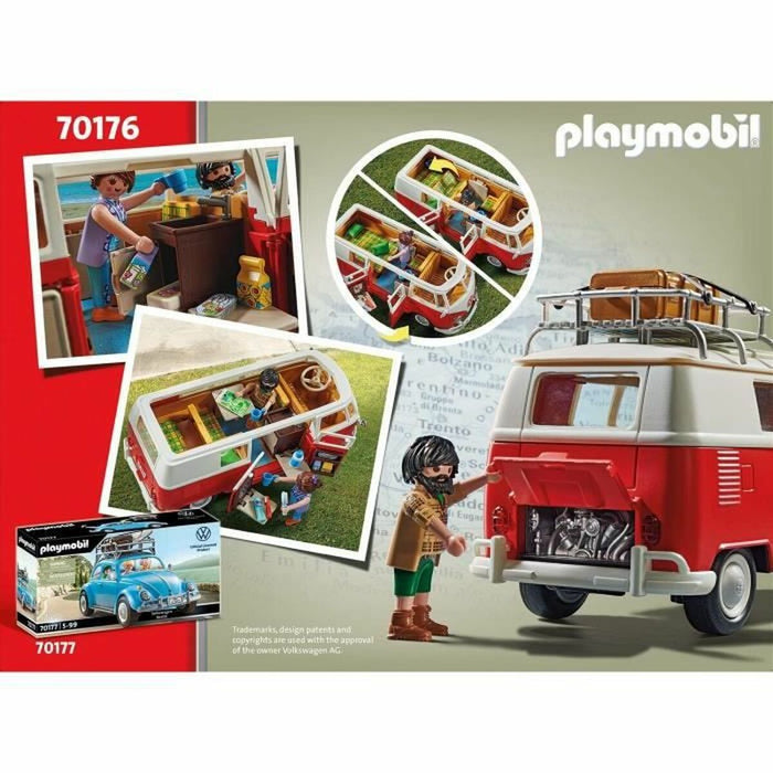 Set de Jucării cu Vehicule Playmobil 70176 Volkswagen T1 Bus Roșu