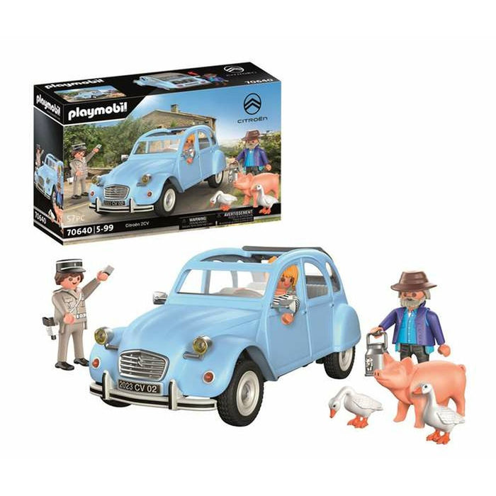 Set de Jucării cu Vehicule Playmobil Albastru Mașină 57 Piese