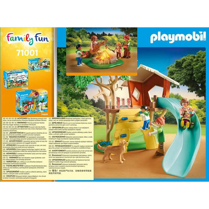 Playset Playmobil Family Fun - Adventure in the Treehouse 71001 101 Piese Lumină