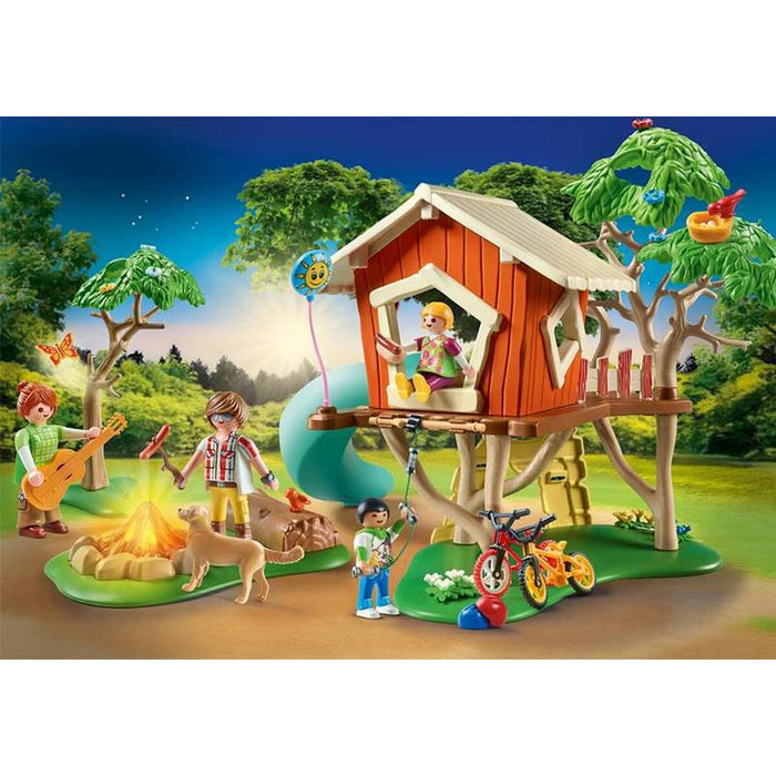 Playset Playmobil Family Fun - Adventure in the Treehouse 71001 101 Piese Lumină