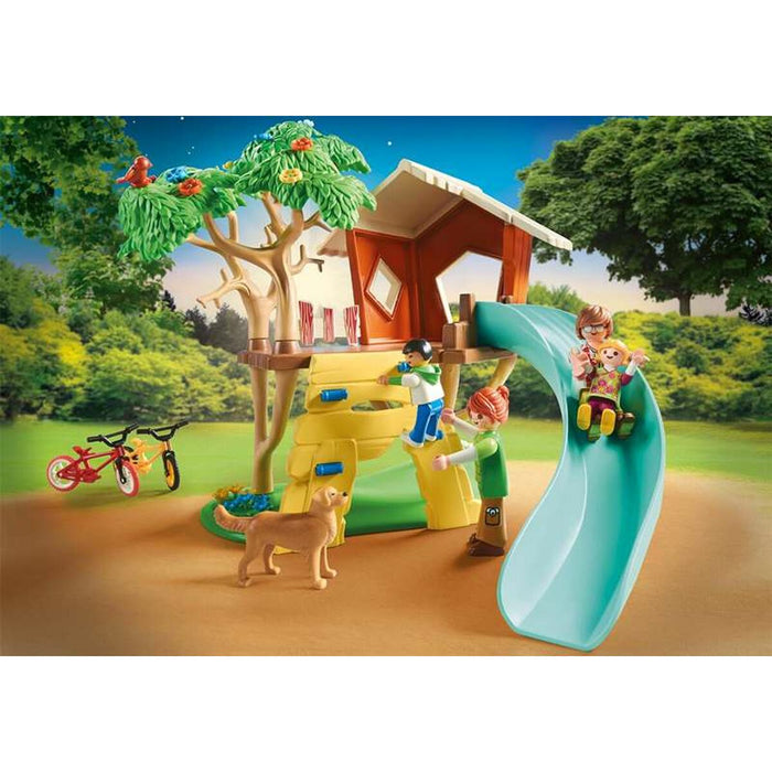 Playset Playmobil Family Fun - Adventure in the Treehouse 71001 101 Piese Lumină