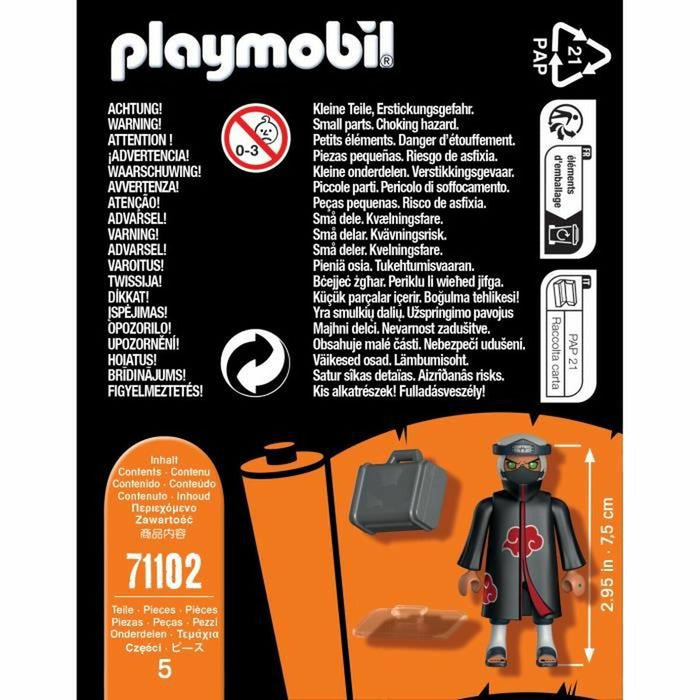 Figurine de Acțiune Playmobil Naruto Shippuden - Kakuzu 71102 5 Piese