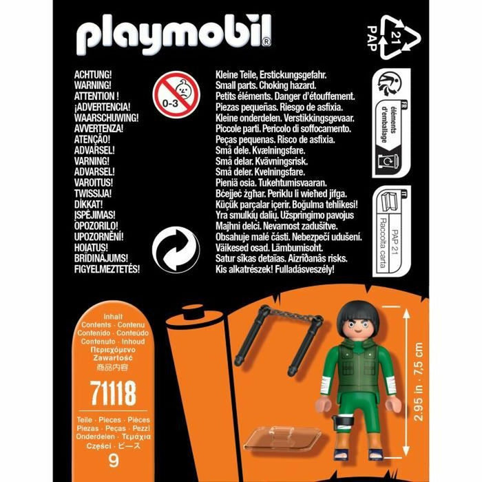 Figură Playmobil Rock Lee 9 Piese