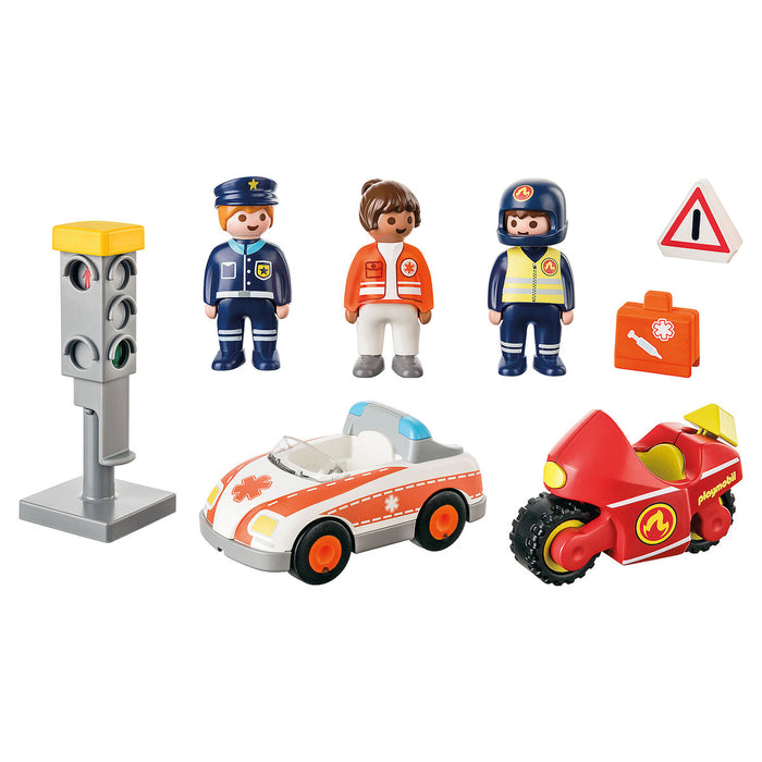 Playset Playmobil 71156 1.2.3 Day to Day Heroes 8 Piese