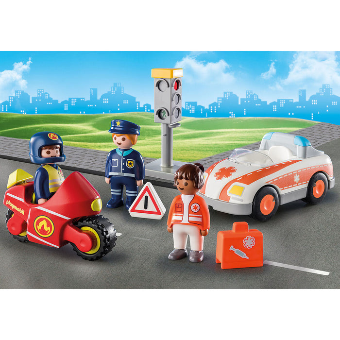 Playset Playmobil 71156 1.2.3 Day to Day Heroes 8 Piese