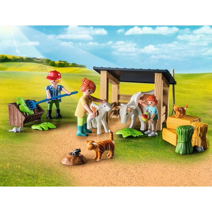 Playset Playmobil 71248 Country Furnished House with Barrow and Cow 137 Piese
