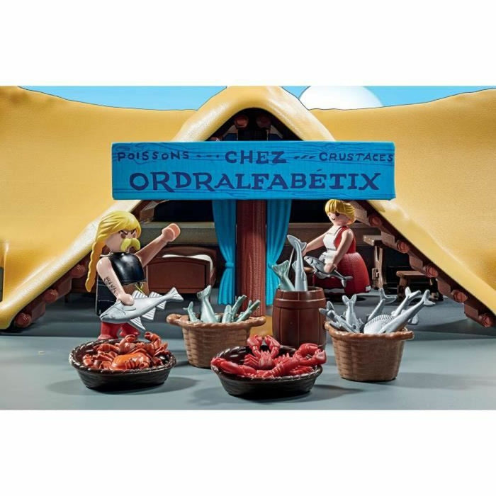 Playset Playmobil Astérix: Ordralfabetix Hut 71266 73 Piese