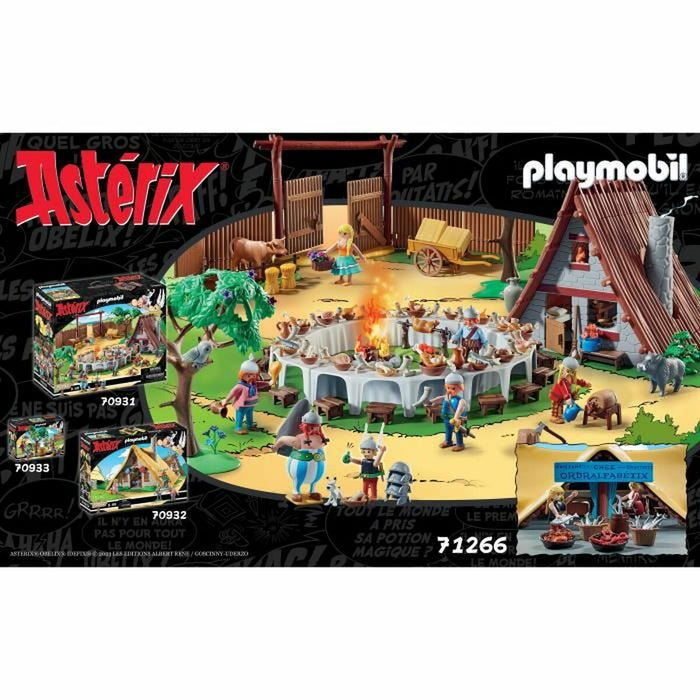 Playset Playmobil Astérix: Ordralfabetix Hut 71266 73 Piese