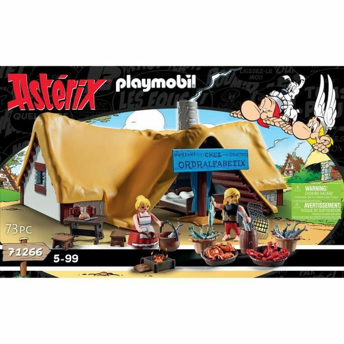 Playset Playmobil Astérix: Ordralfabetix Hut 71266 73 Piese