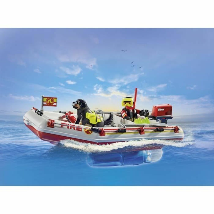 Playset Playmobil Action Heroes - Fireboat and Water Scooter 71464 52 Piese