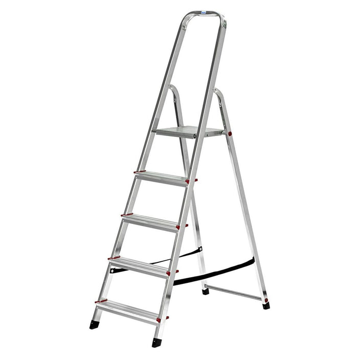 Scară pliantă cu 5 trepte Krause 729 Argintiu Oțel inoxidabil Aluminiu
