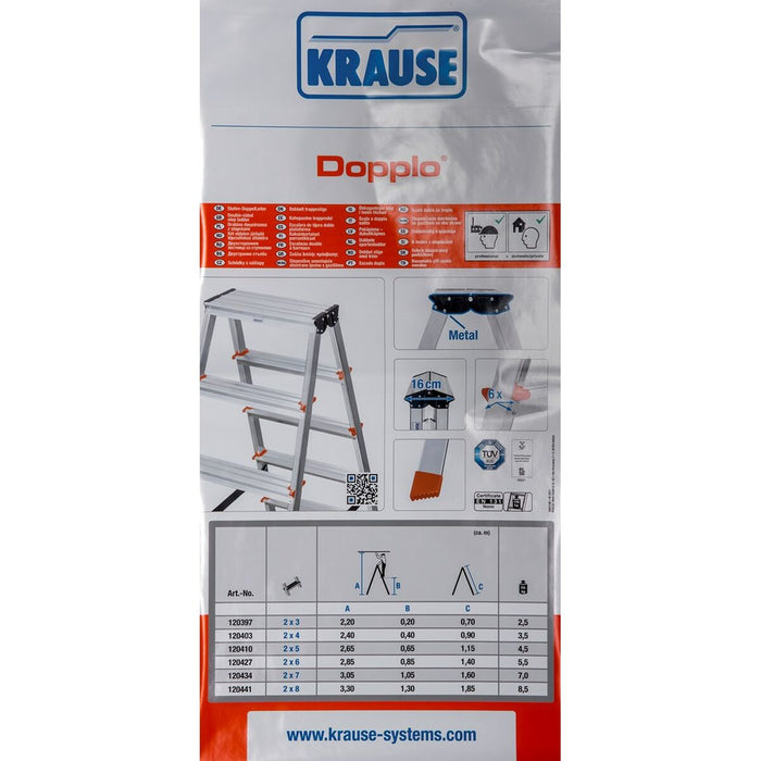Scară pliantă cu 4 trepte Krause 120403 Argintiu Aluminiu