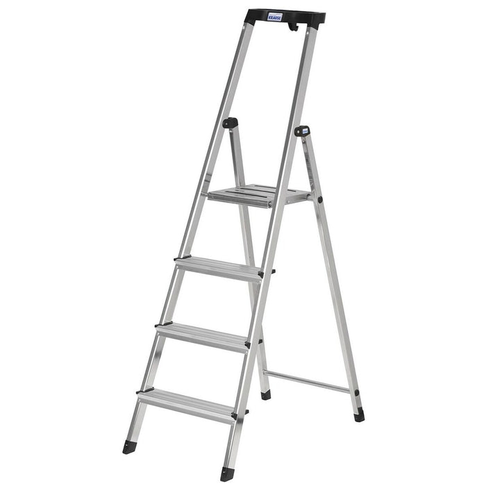 Scară pliantă cu 4 trepte Krause 126320 Negru Argintiu Aluminiu