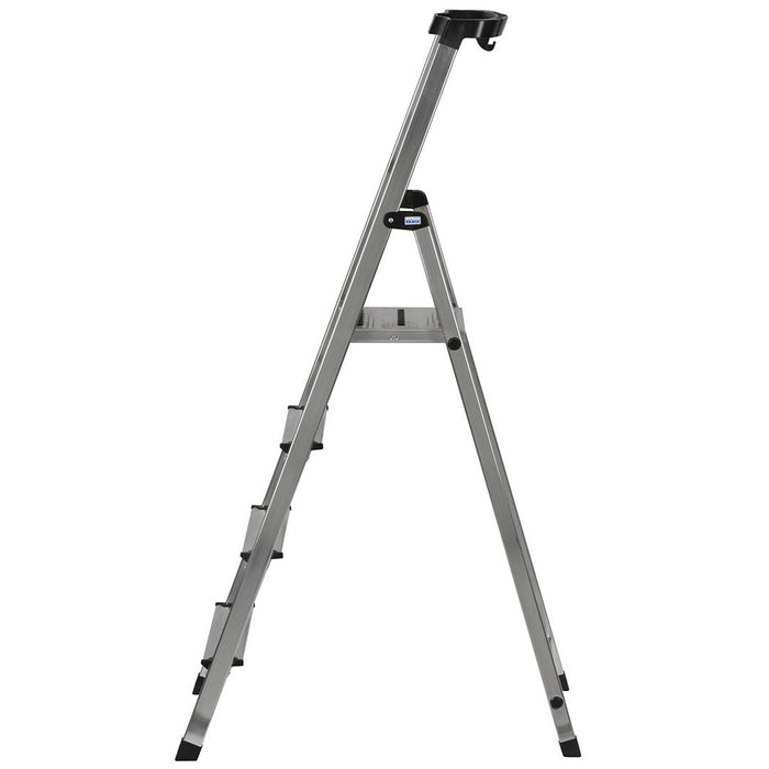 Scară pliantă cu 4 trepte Krause 126320 Negru Argintiu Aluminiu