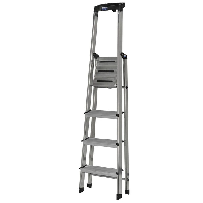 Scară pliantă cu 4 trepte Krause 126320 Negru Argintiu Aluminiu