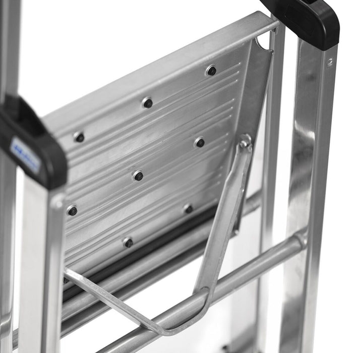Scară pliantă cu 4 trepte Krause 126320 Negru Argintiu Aluminiu