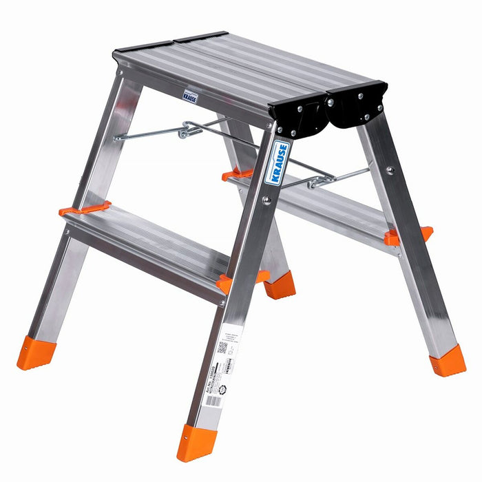 Scară pliantă cu 2 trepte Krause 130020 Argintiu Aluminiu